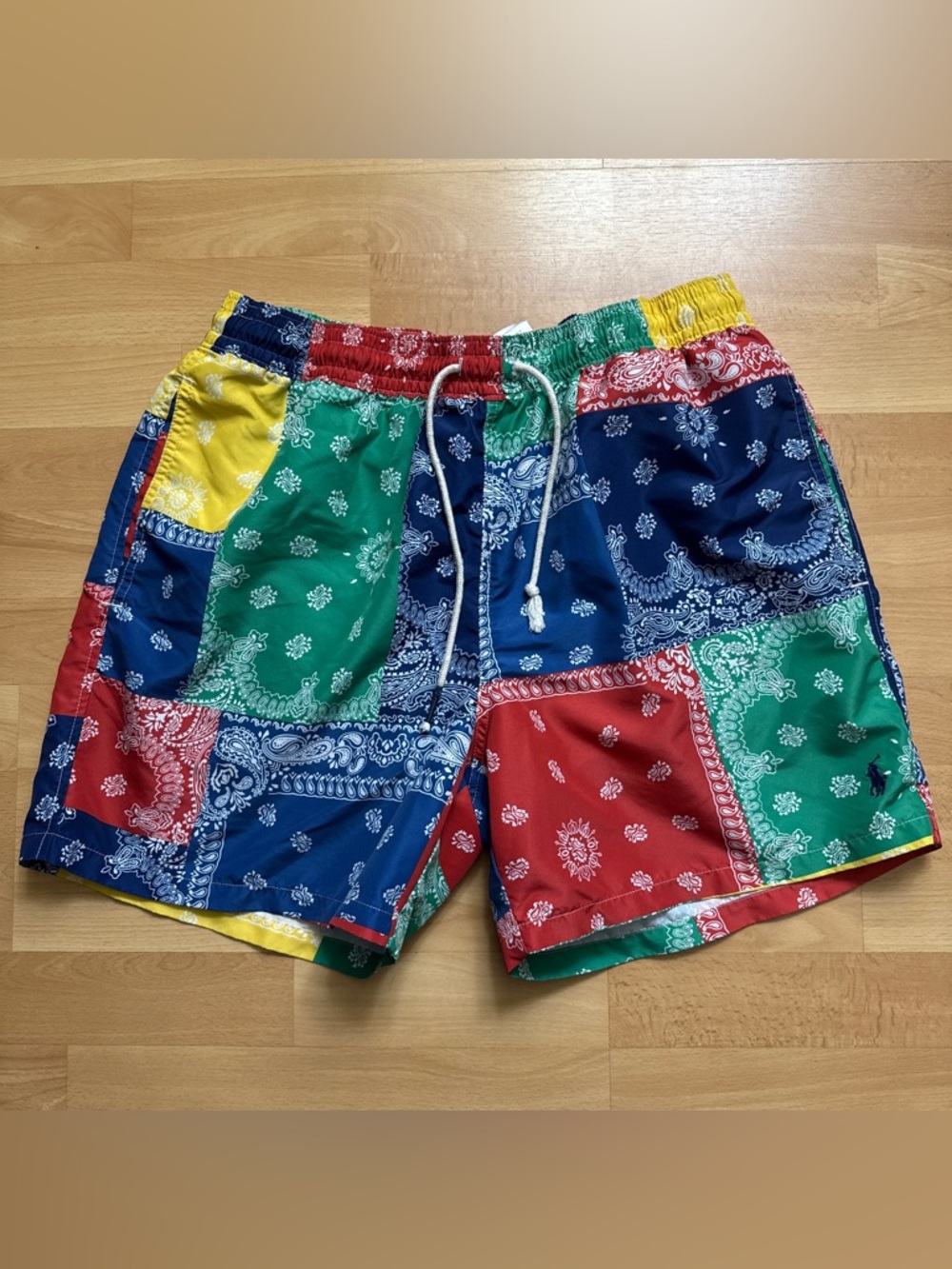 Ralph Lauren Paisley Plaid Print Swim Short Men’s Size XL